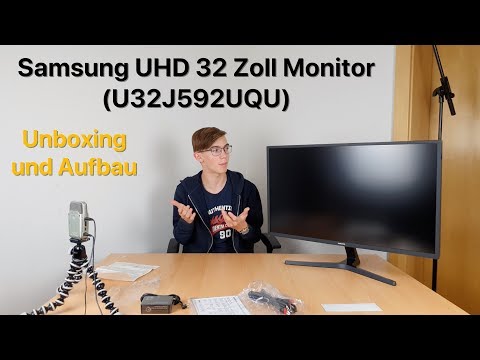 Samsung UHD 32 Zoll Monitor (U32J592UQU) - Unboxing und Aufbau [Deutsch]