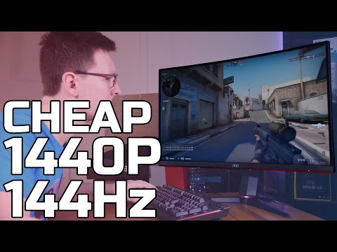 THE BEST CHEAP 1440p 144Hz GAMING MONITOR - AOC CQ27G2U Review - TechteamGB