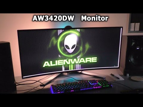 Alienware AW3420DW Gaming MONITOR REVIEW Setup DELL best curved ultrawide LG IPS back light bleed